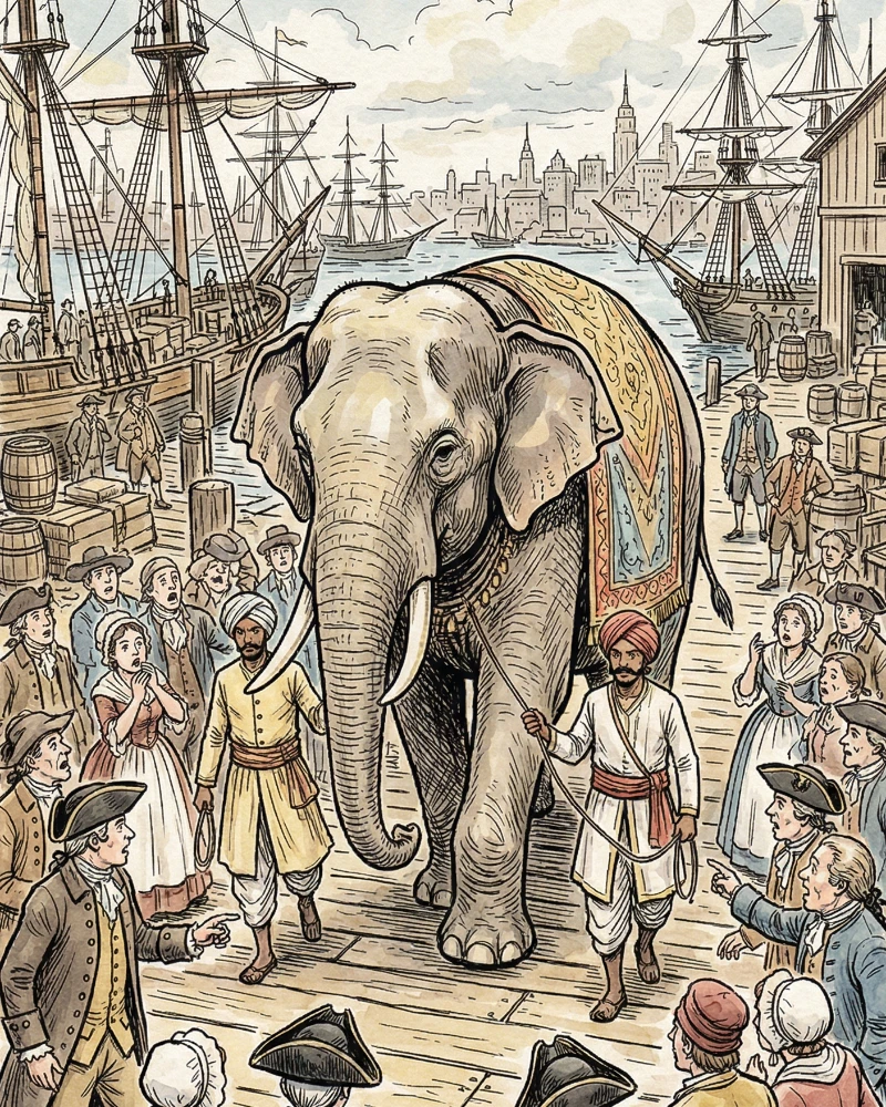 Gajah pertama tiba di Amerika